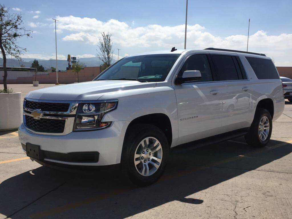 Silver Suburban Luxury SUV