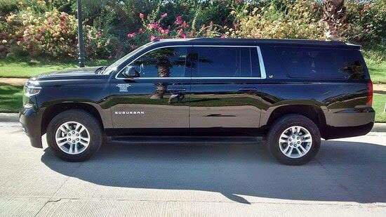 Black Suburban used for Luxury Transportation