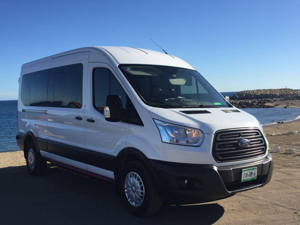 Large van parked around a cape